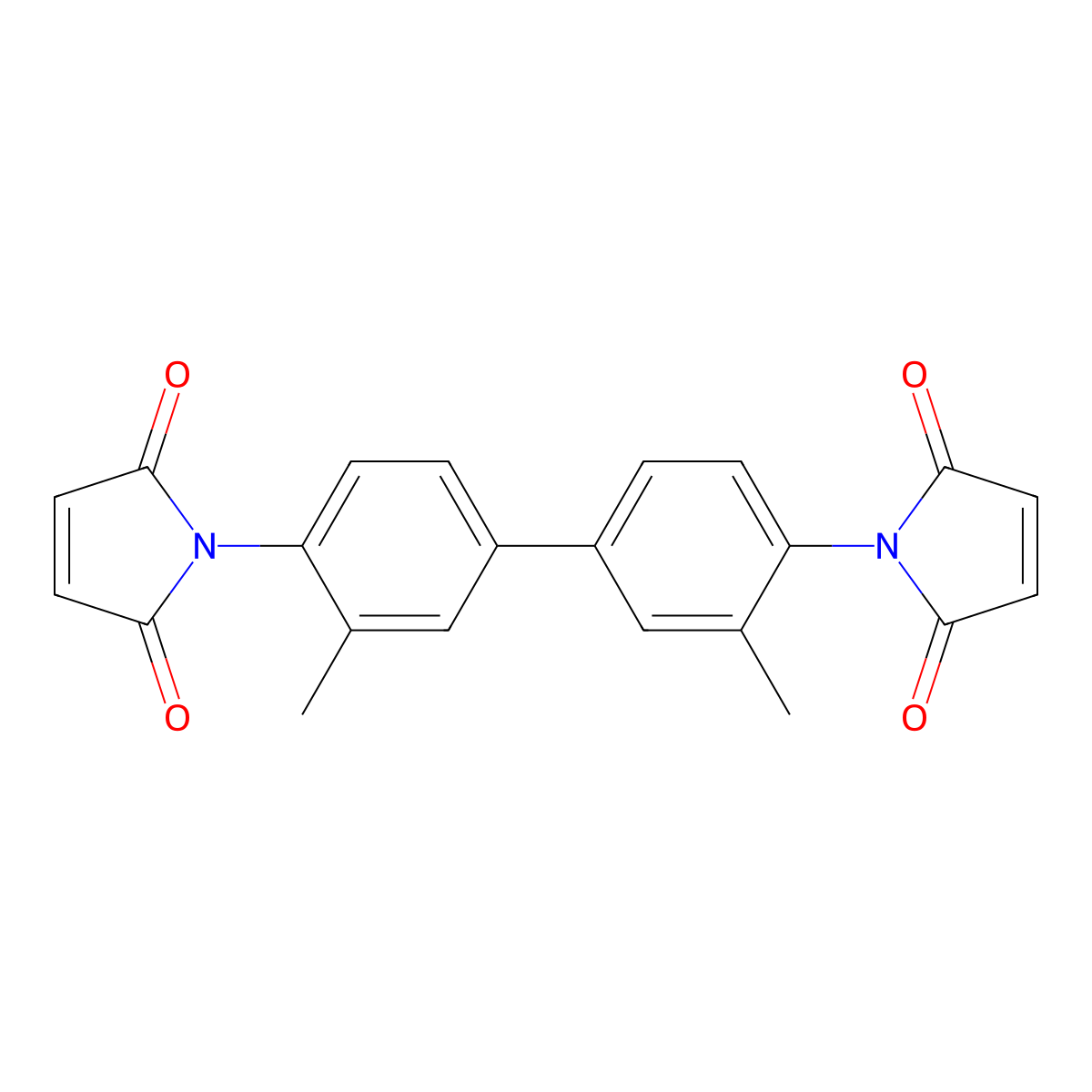 1-[4-[4-(2,5-Dioxopyrrol-1-yl)-3-methylphenyl]-2-methylphenyl]pyrrole-2,5-dione molecular structure, CAS 13360-85-5
