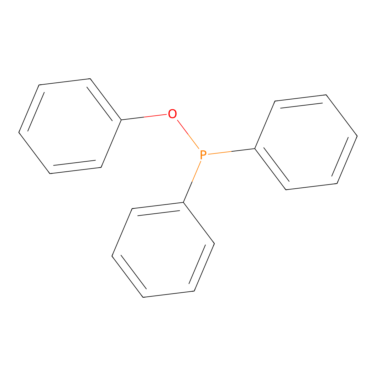 Phenoxydiphenylphosphine molecular structure, CAS 13360-92-4