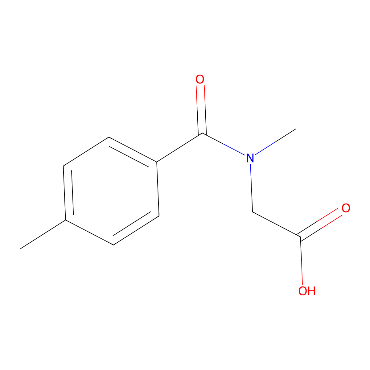 Glycine, N-methyl-N-(4-methylbenzoyl)- molecular structure, CAS 133604-64-5