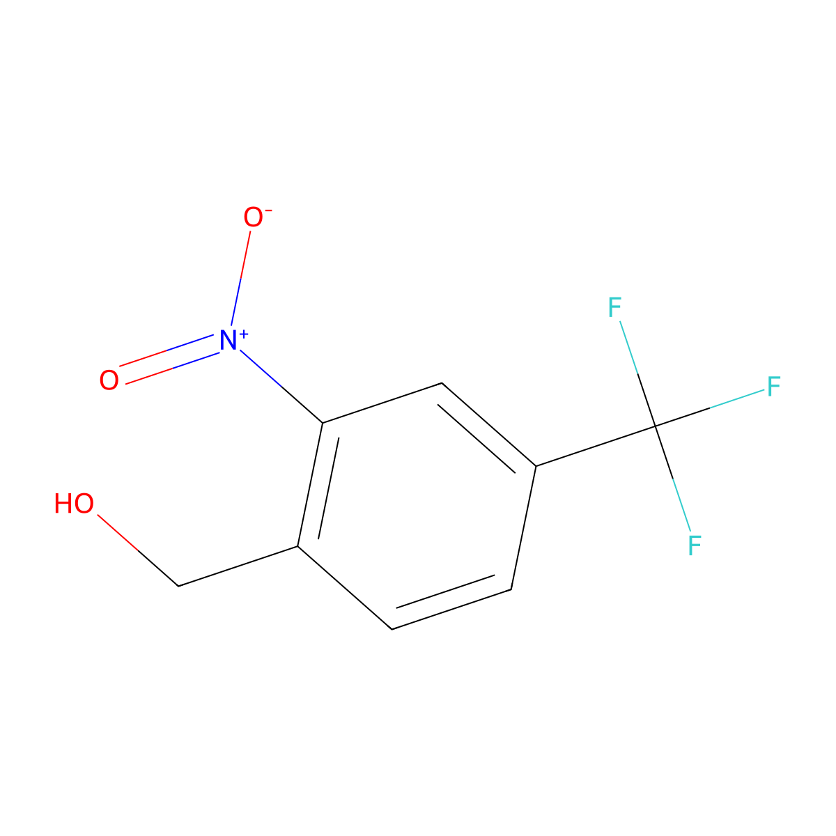 2-Nitro-4-(trifluoromethyl)benzenemethanol molecular structure, CAS 133605-27-3