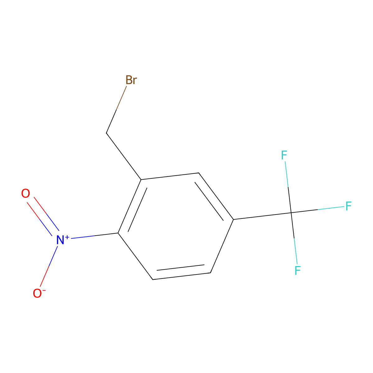 2-(Bromomethyl)-1-nitro-4-(trifluoromethyl)benzene molecular structure, CAS 133605-28-4