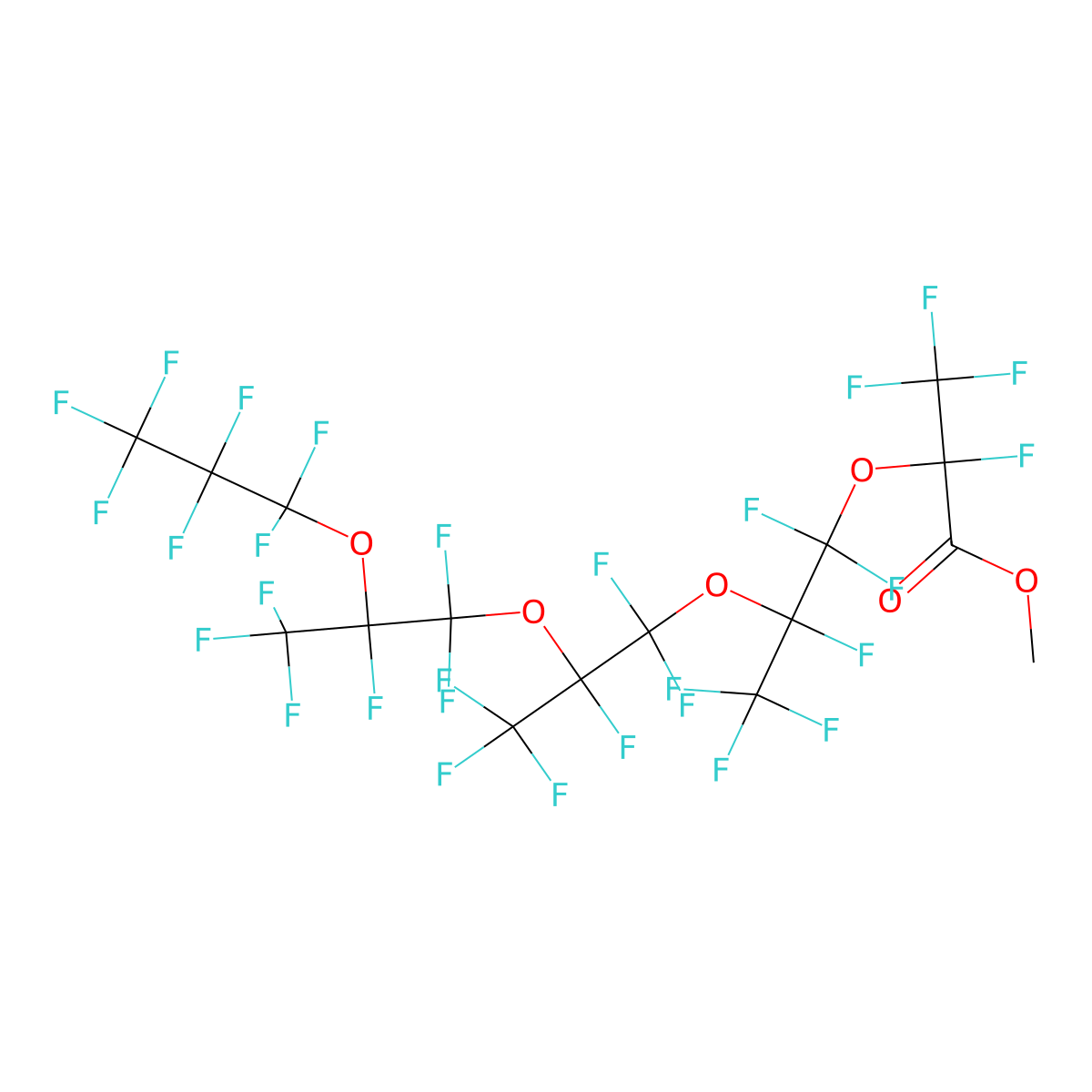 HFPO pentamer, methyl ester molecular structure, CAS 133609-46-8