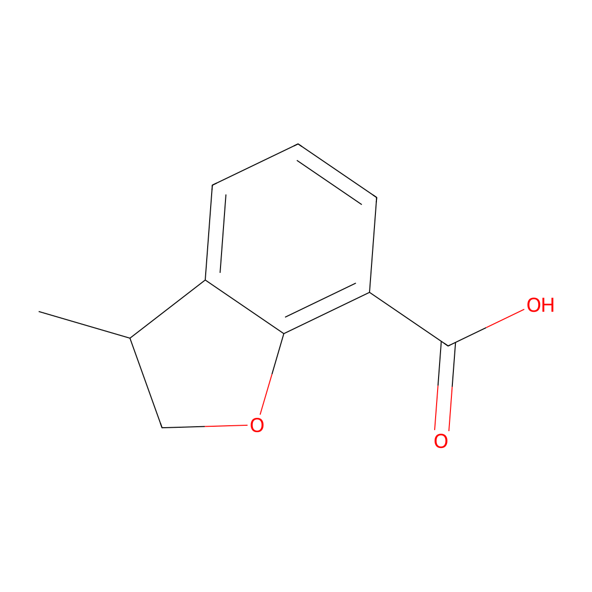 3-Methyl-2,3-dihydro-1-benzofuran-7-carboxylic acid molecular structure, CAS 133609-86-6