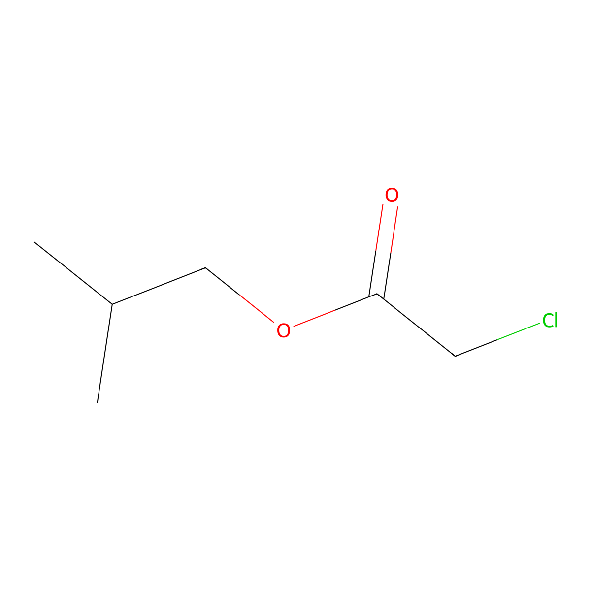 Acetic acid, chloro-, isobutyl ester molecular structure, CAS 13361-35-8
