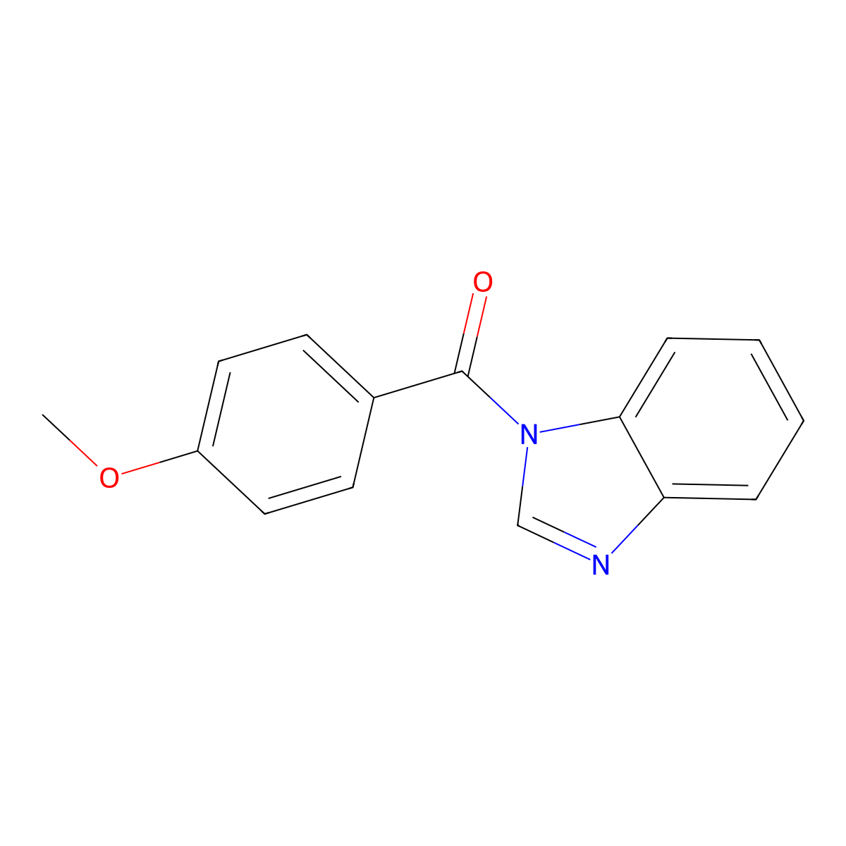 Benzoimidazol-1-YL-(4-methoxy-phenyl)-methanone molecular structure, CAS 13361-55-2