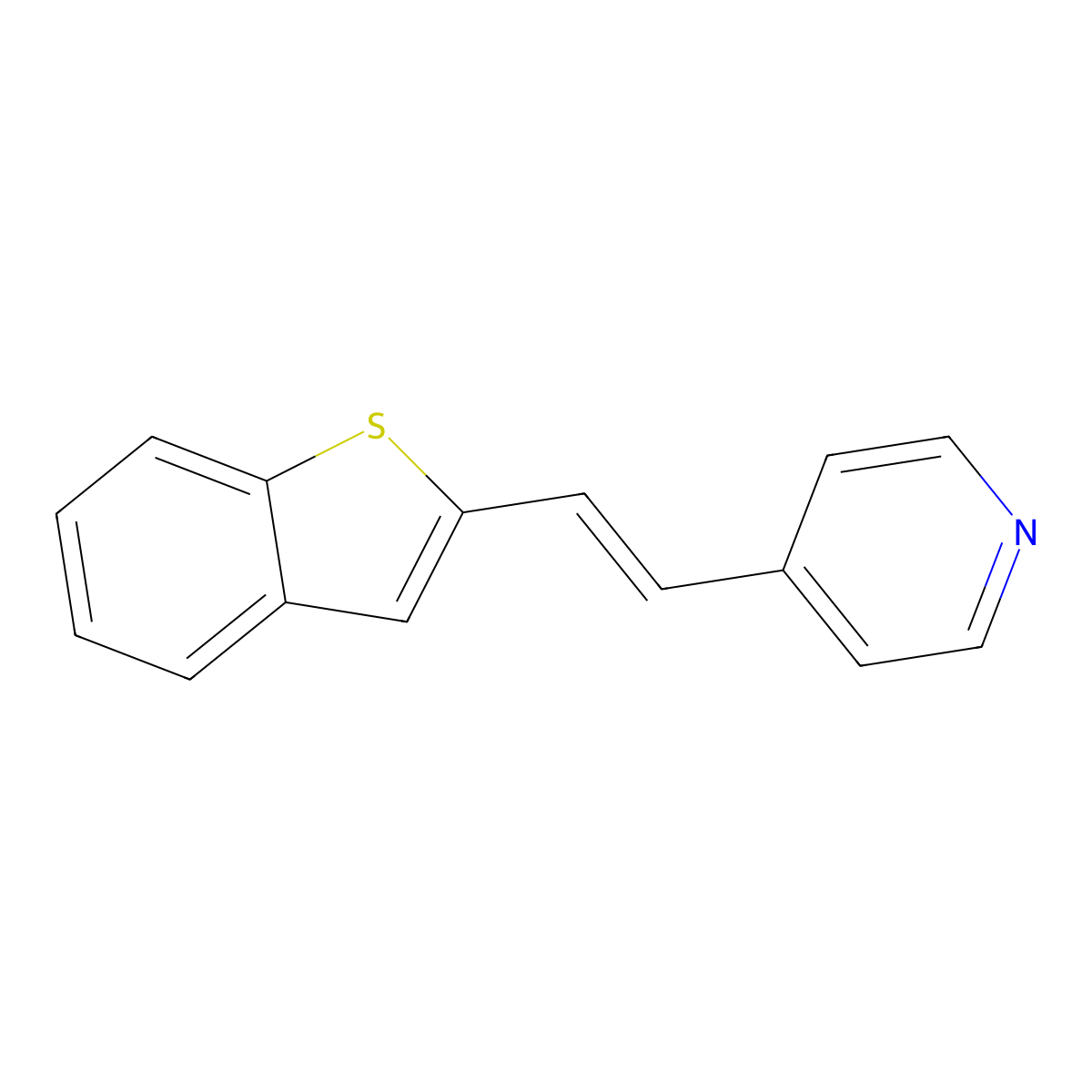 4-(2-Benzo(B)thiophen-2-YL-vinyl)-pyridine molecular structure, CAS 133610-11-4