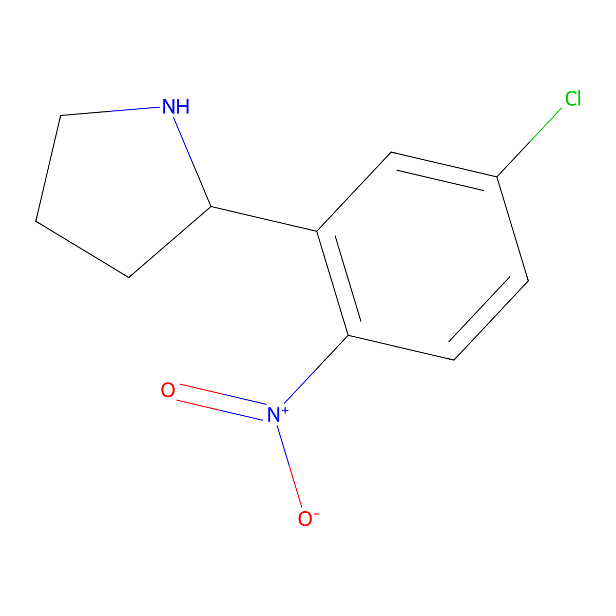 (S)-2-(5-Chloro-2-nitrophenyl)pyrrolidine molecular structure, CAS 1336107-94-8