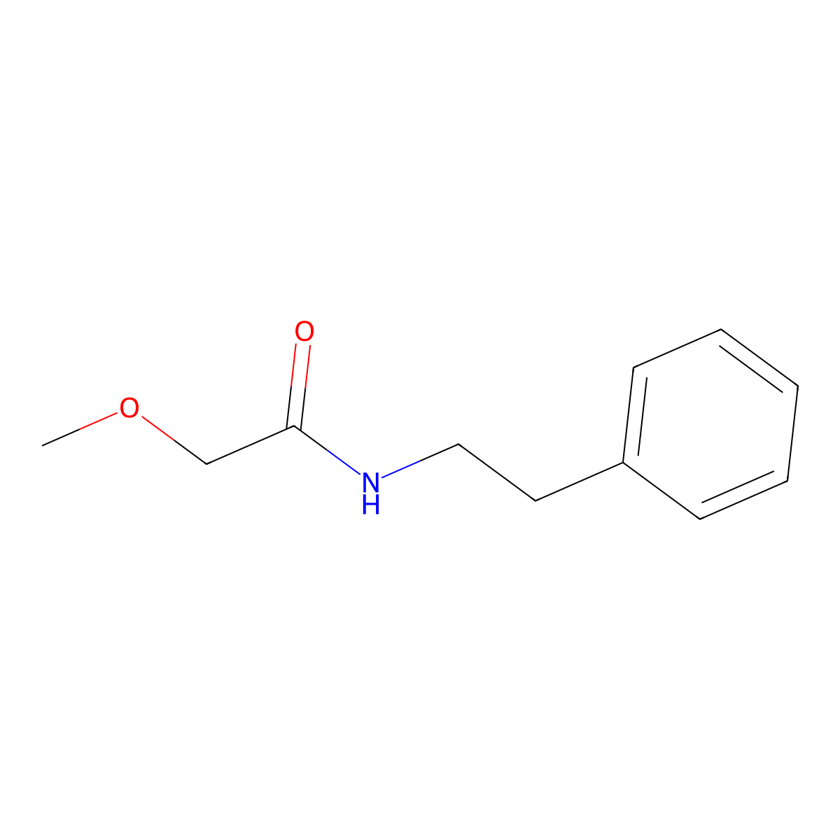 2-methoxy-N-(2-phenylethyl)acetamide molecular structure, CAS 133611-77-5