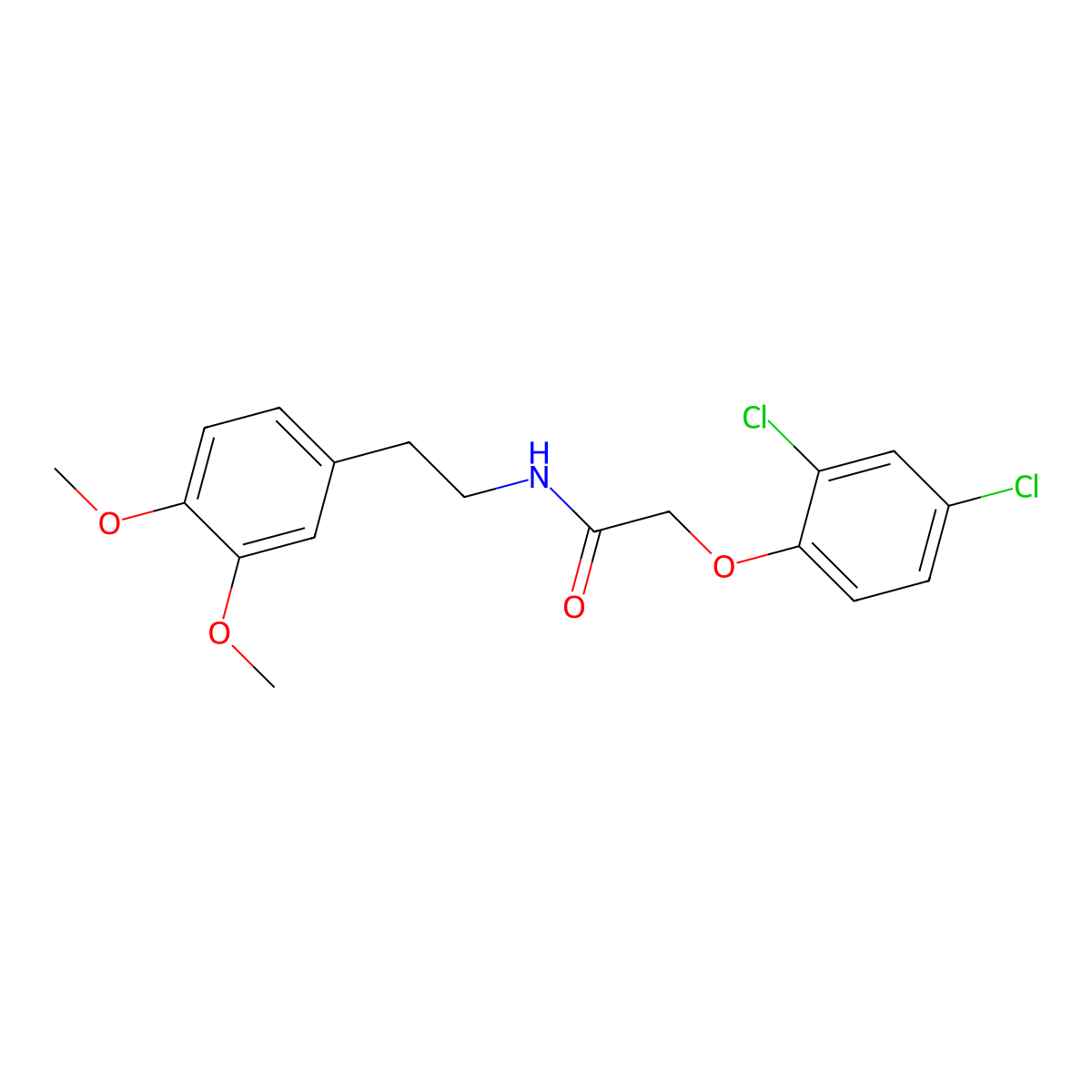 2-(2,4-dichlorophenoxy)-N-[2-(3,4-dimethoxyphenyl)ethyl]acetamide molecular structure, CAS 133611-82-2
