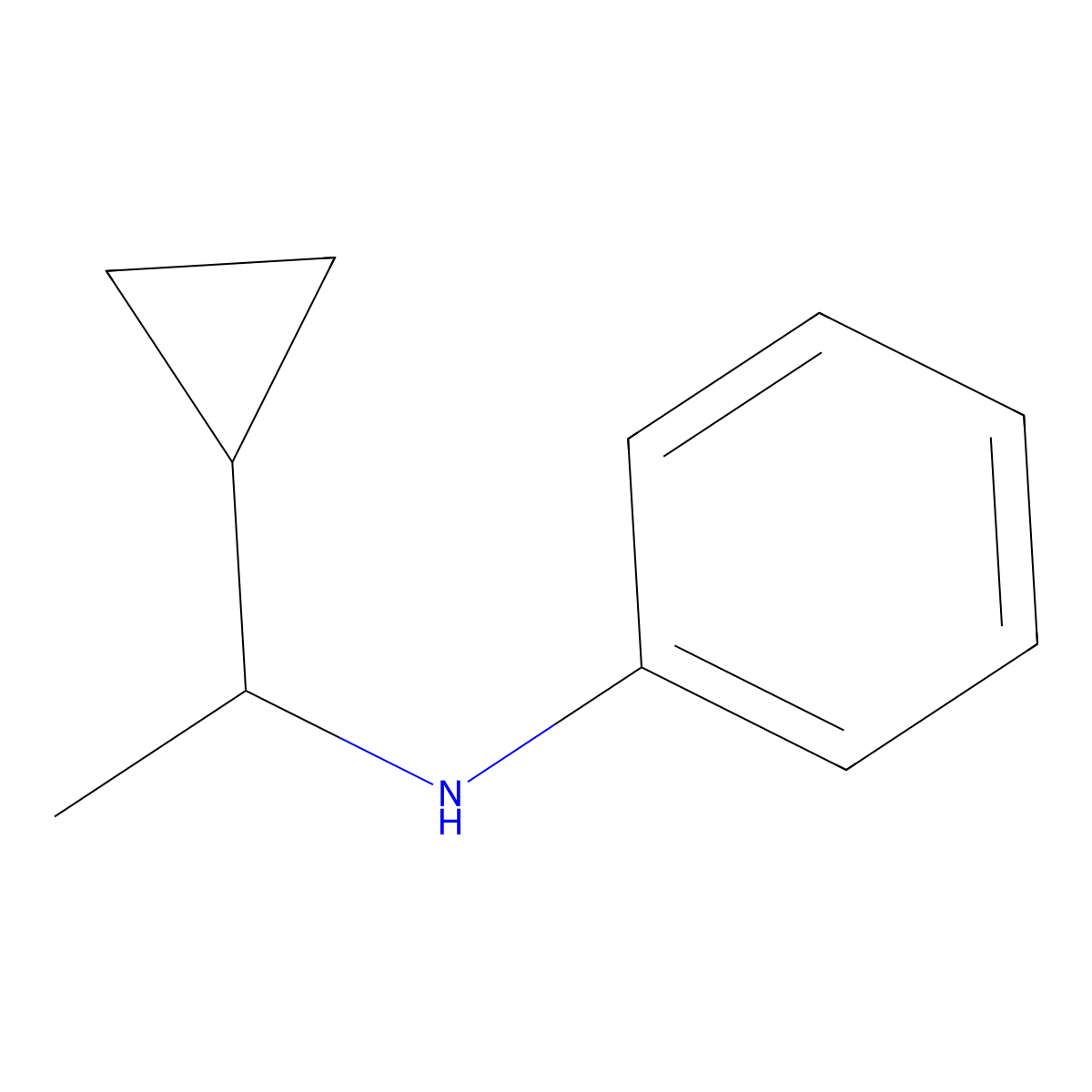 N-(1-cyclopropylethyl)aniline molecular structure, CAS 133612-00-7
