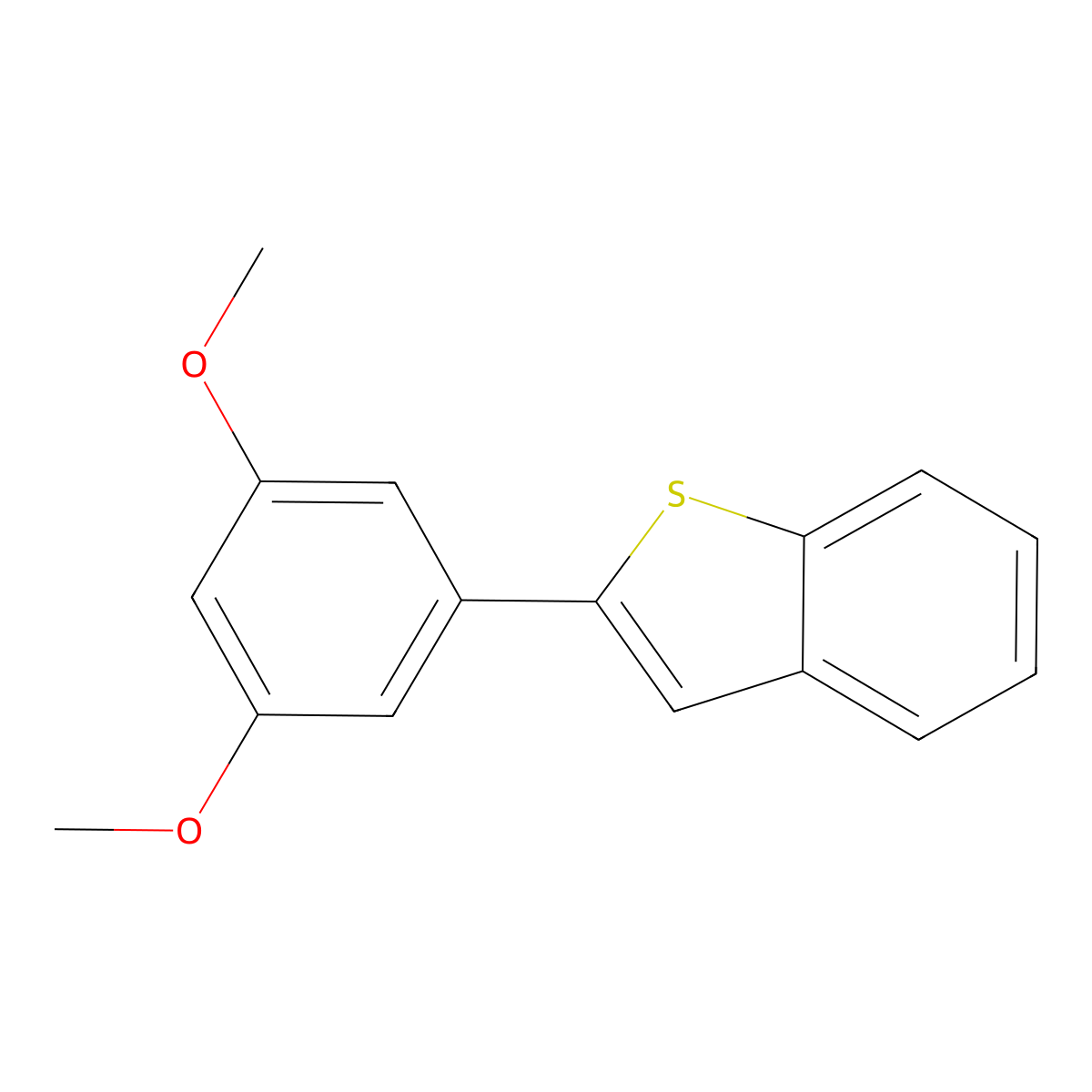 2-(3,5-Dimethoxyphenyl)-1-benzothiophene molecular structure, CAS 133617-46-6