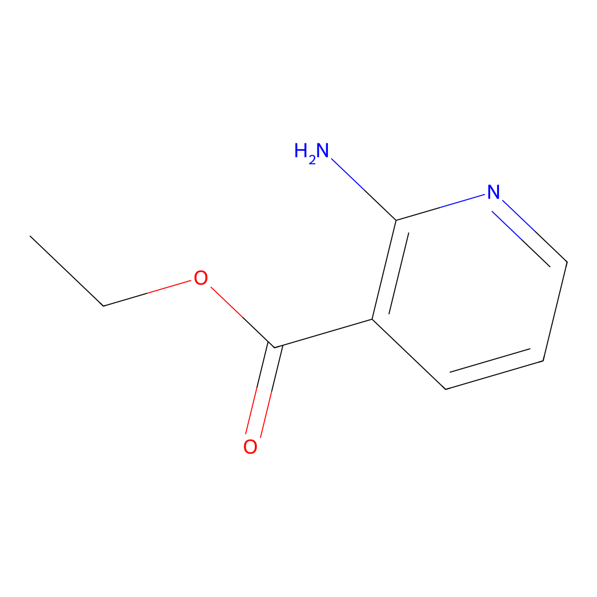 Ethyl 2-aminopyridine-3-carboxylate molecular structure, CAS 13362-26-0