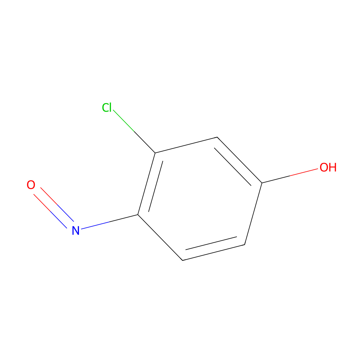 3-Chloro-4-nitrosophenol molecular structure, CAS 13362-36-2