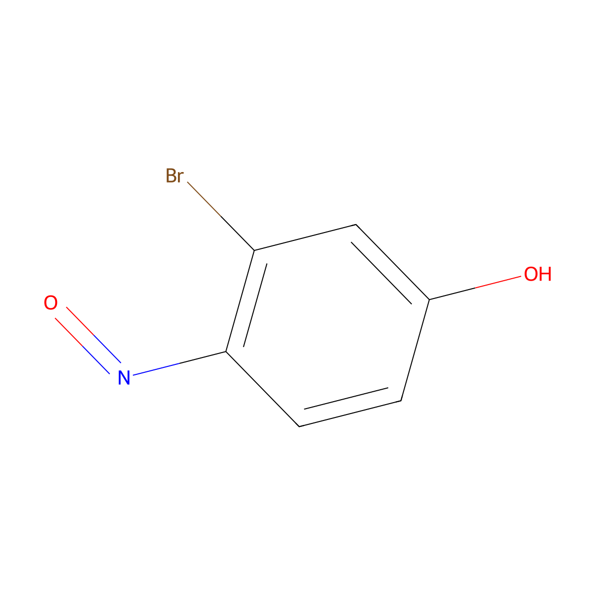 3-Bromo-4-nitrosophenol molecular structure, CAS 13362-38-4
