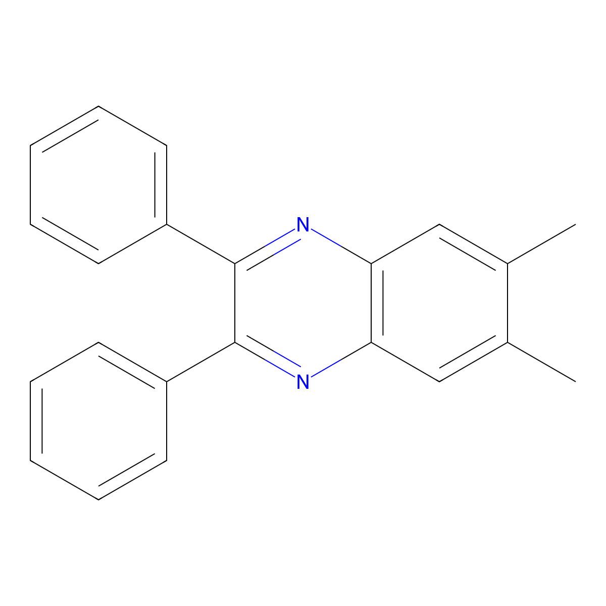6,7-Dimethyl-2,3-diphenylquinoxaline molecular structure, CAS 13362-56-6