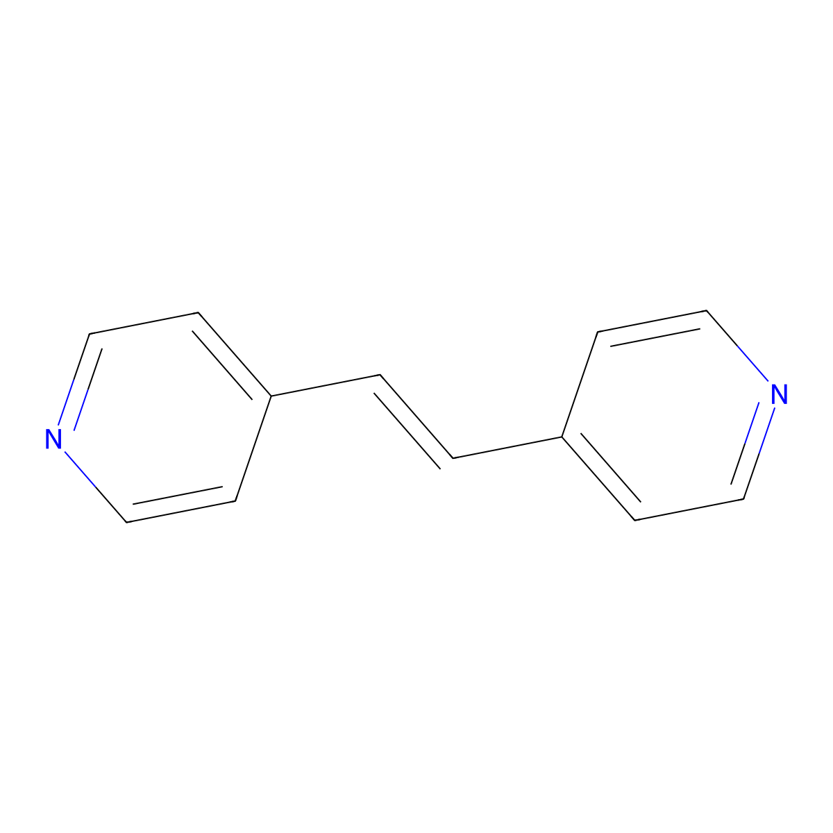 Pyridine, 4,4'-(1E)-1,2-ethenediylbis- molecular structure, CAS 13362-78-2
