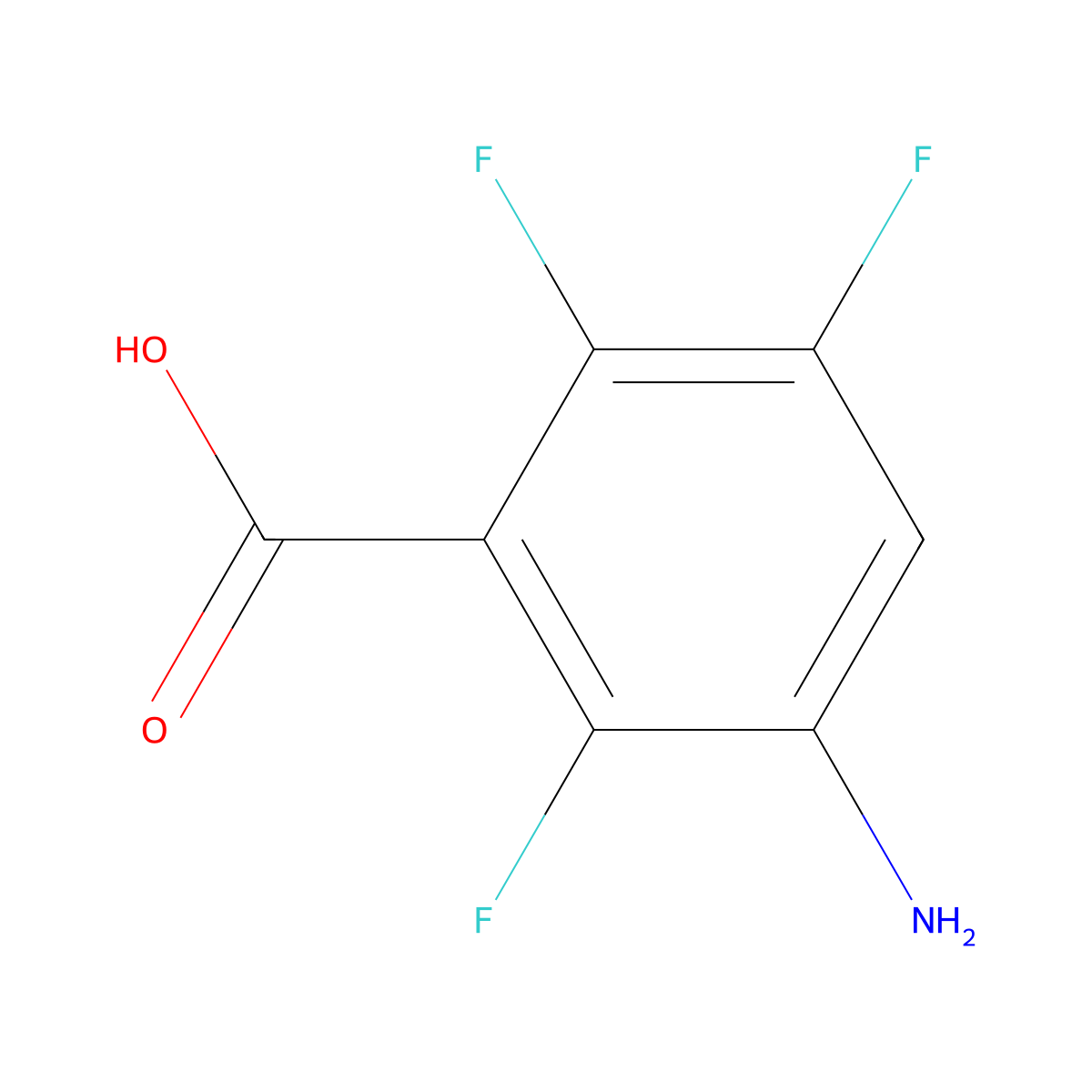3-Amino-2,5,6-trifluorobenzoic acid molecular structure, CAS 133622-65-8