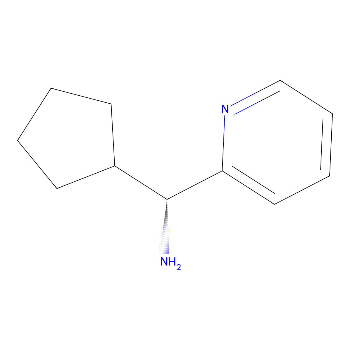 (R)-cyclopentyl(pyridin-2-yl)methanamine molecular structure, CAS 1336252-76-6