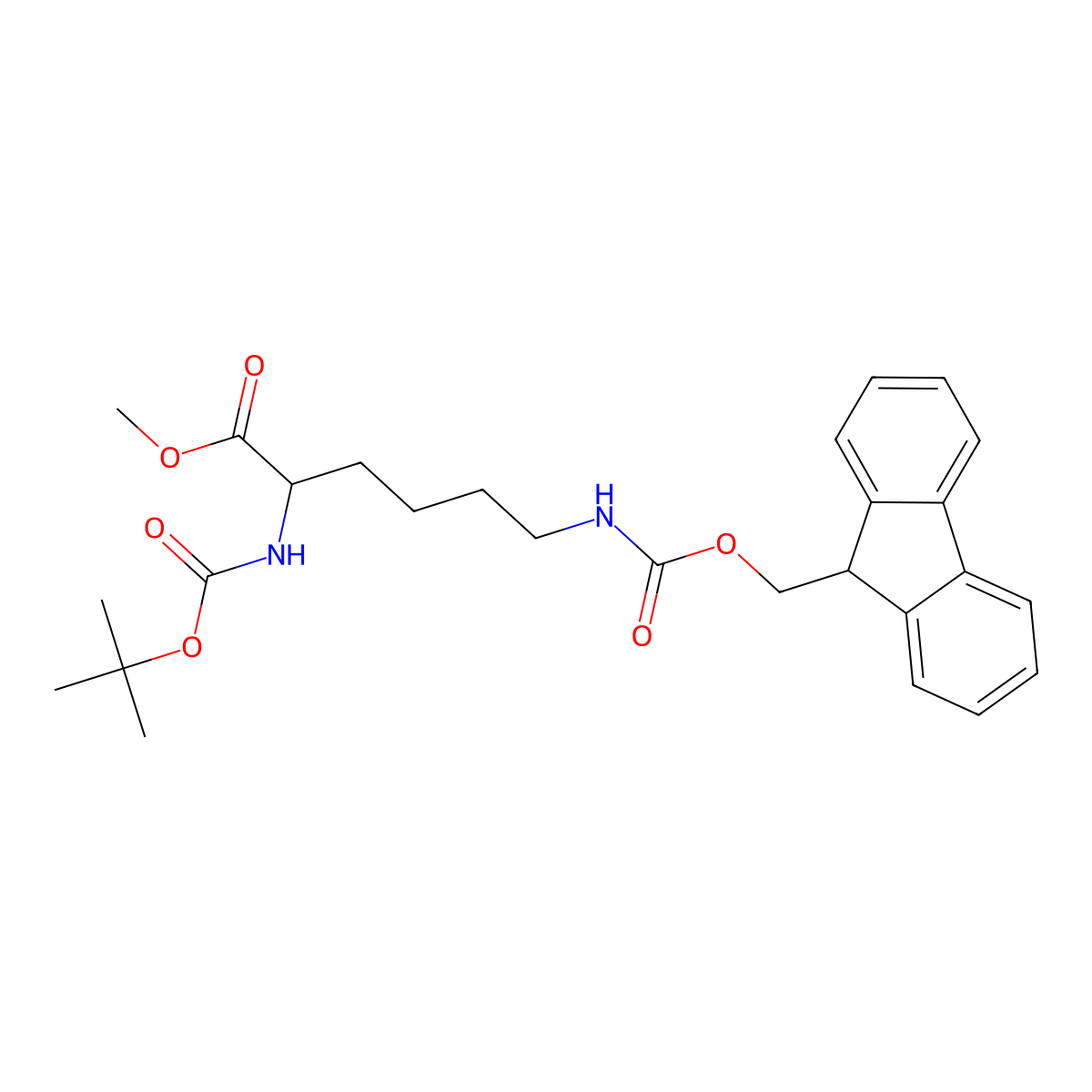 Boc-Lys(Fmoc)-OMe molecular structure, CAS 133628-28-1