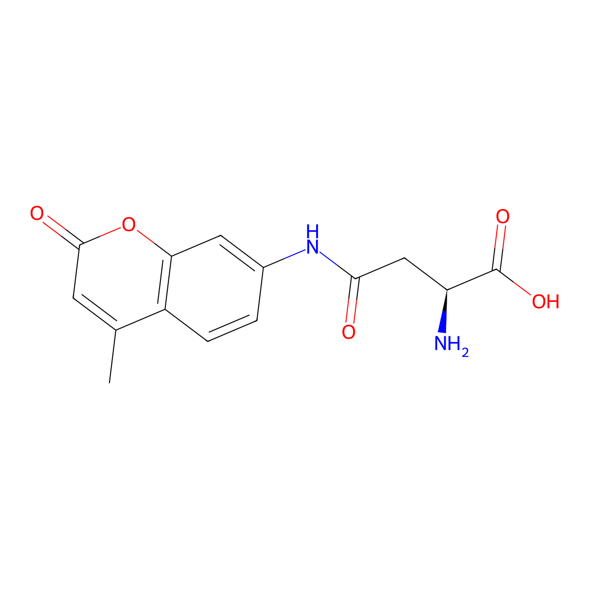 H-Asp(Amc)-OH molecular structure, CAS 133628-73-6