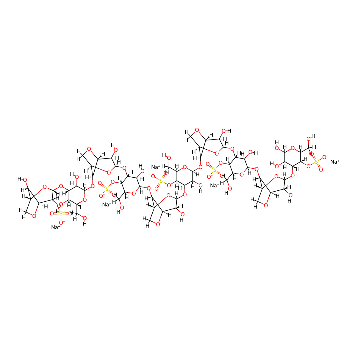 Neocarrabiose4 1,3,5,7,9-penta-O-sulphate (NA+) molecular structure, CAS 133628-75-8