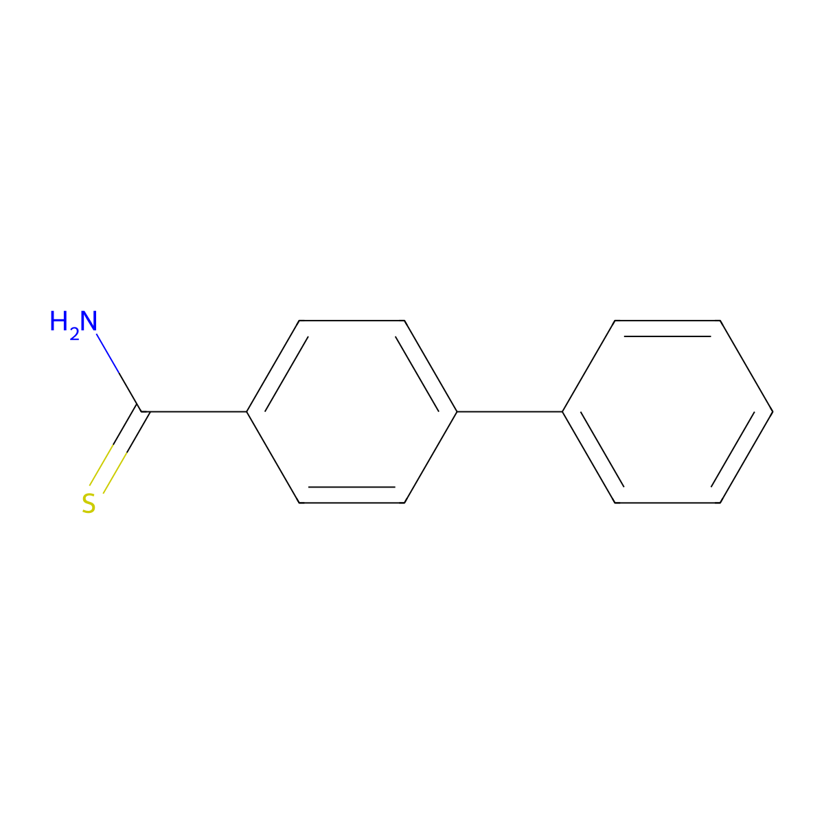 4-Biphenylthiocarboxamide molecular structure, CAS 13363-50-3