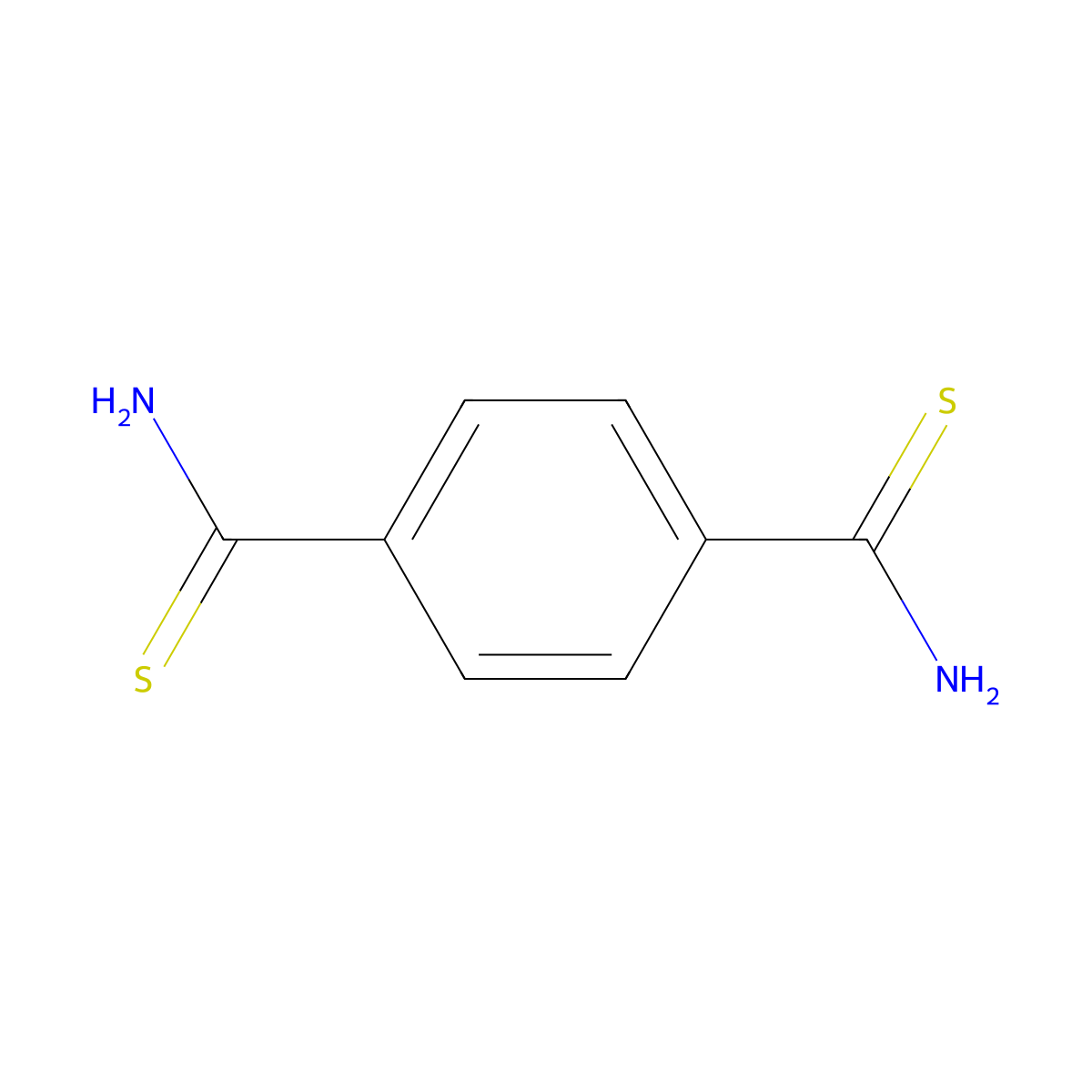 Benzene-1,4-dicarbothioamide molecular structure, CAS 13363-51-4
