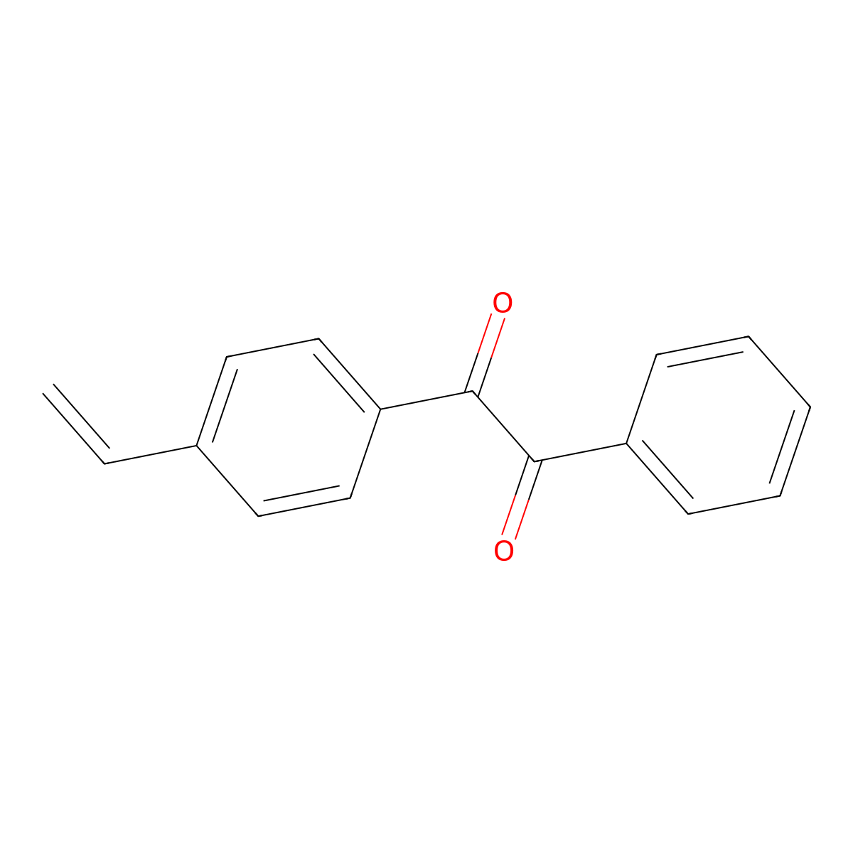 1-(4-Ethenylphenyl)-2-phenylethane-1,2-dione molecular structure, CAS 133637-24-8