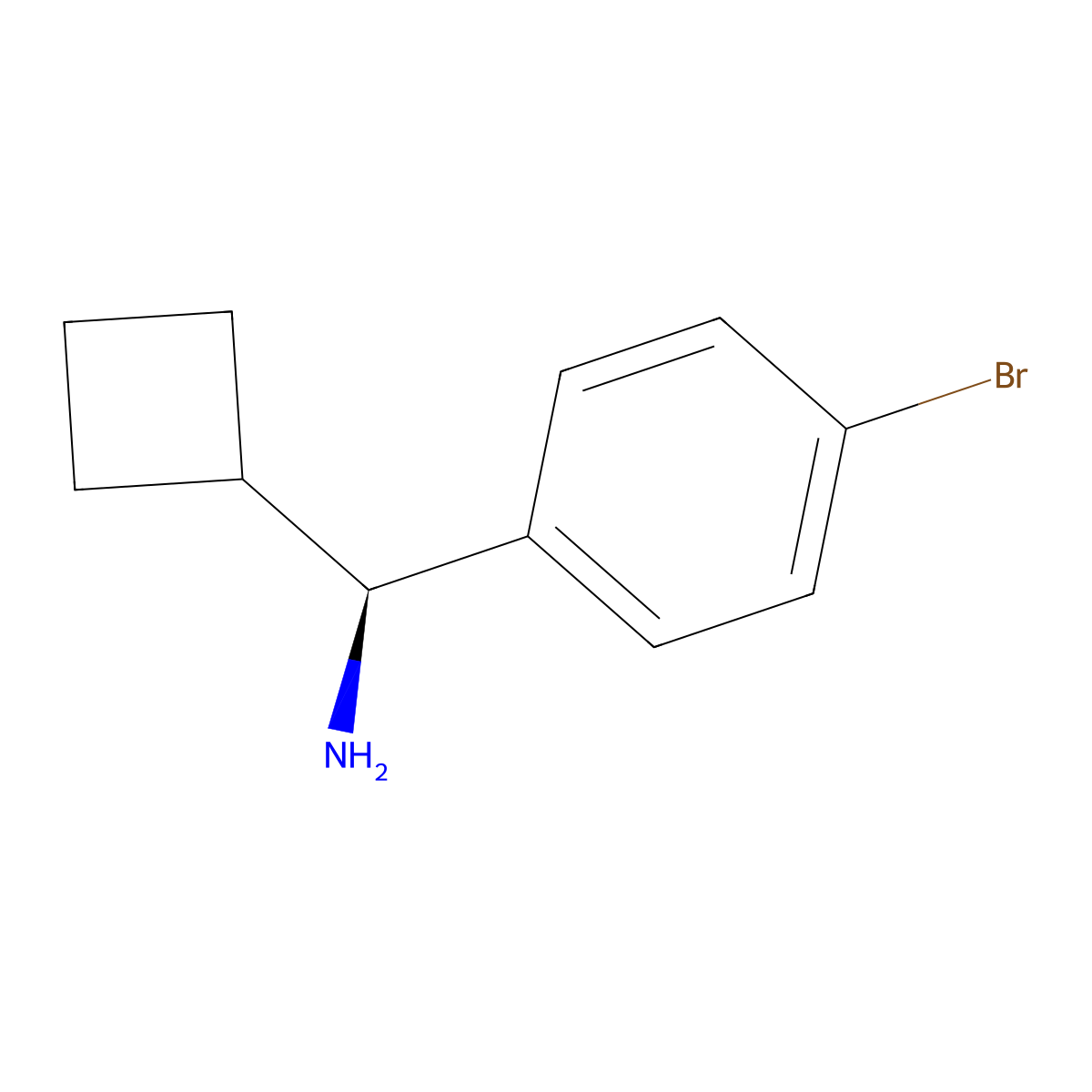 (S)-(4-bromophenyl)-cyclobutylmethanamine molecular structure, CAS 1336374-39-0