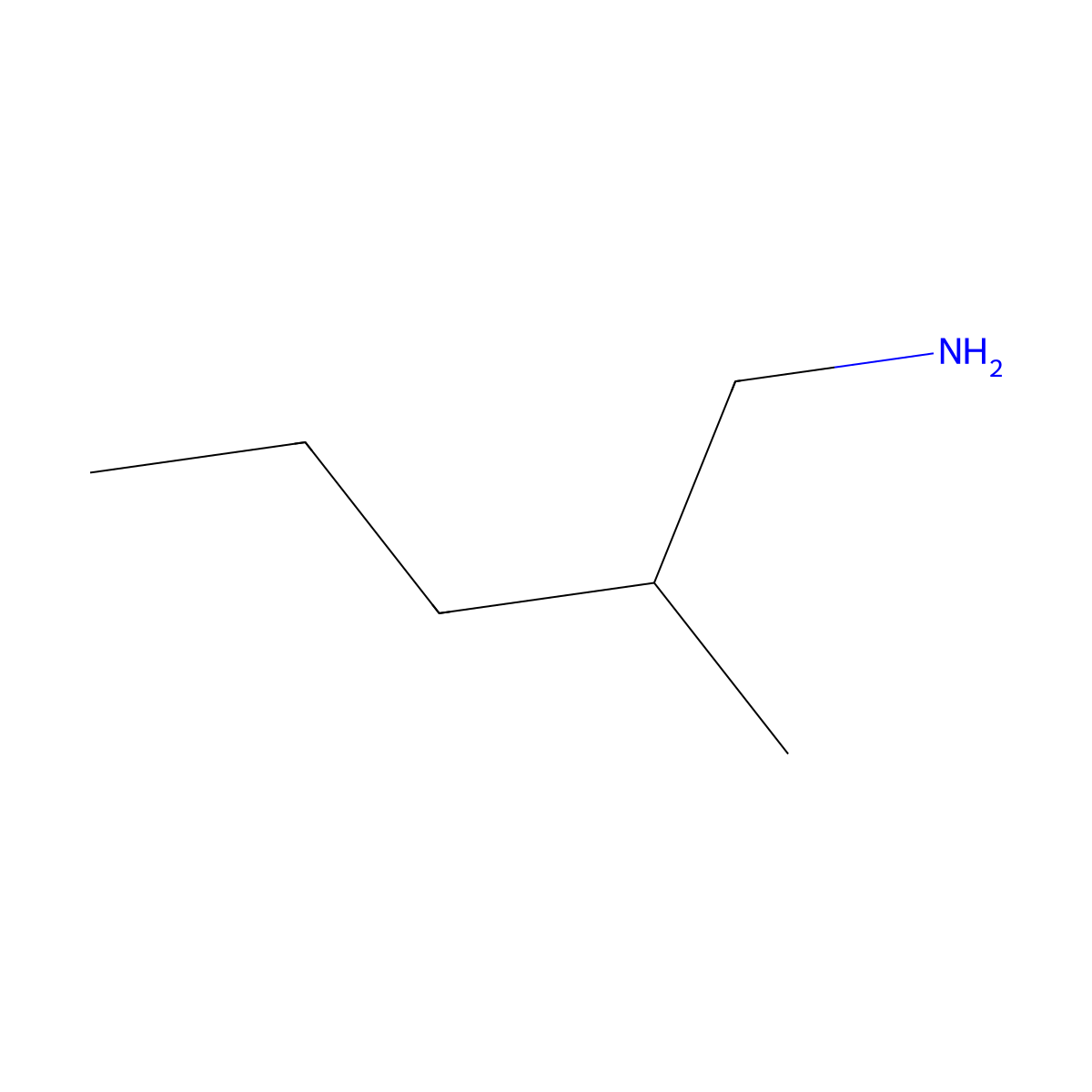 1-Pentanamine, 2-methyl- molecular structure, CAS 13364-16-4