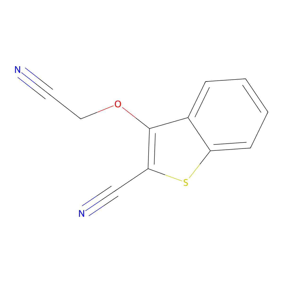 3-(Cyanomethoxy)-1-benzothiophene-2-carbonitrile molecular structure, CAS 133641-33-5