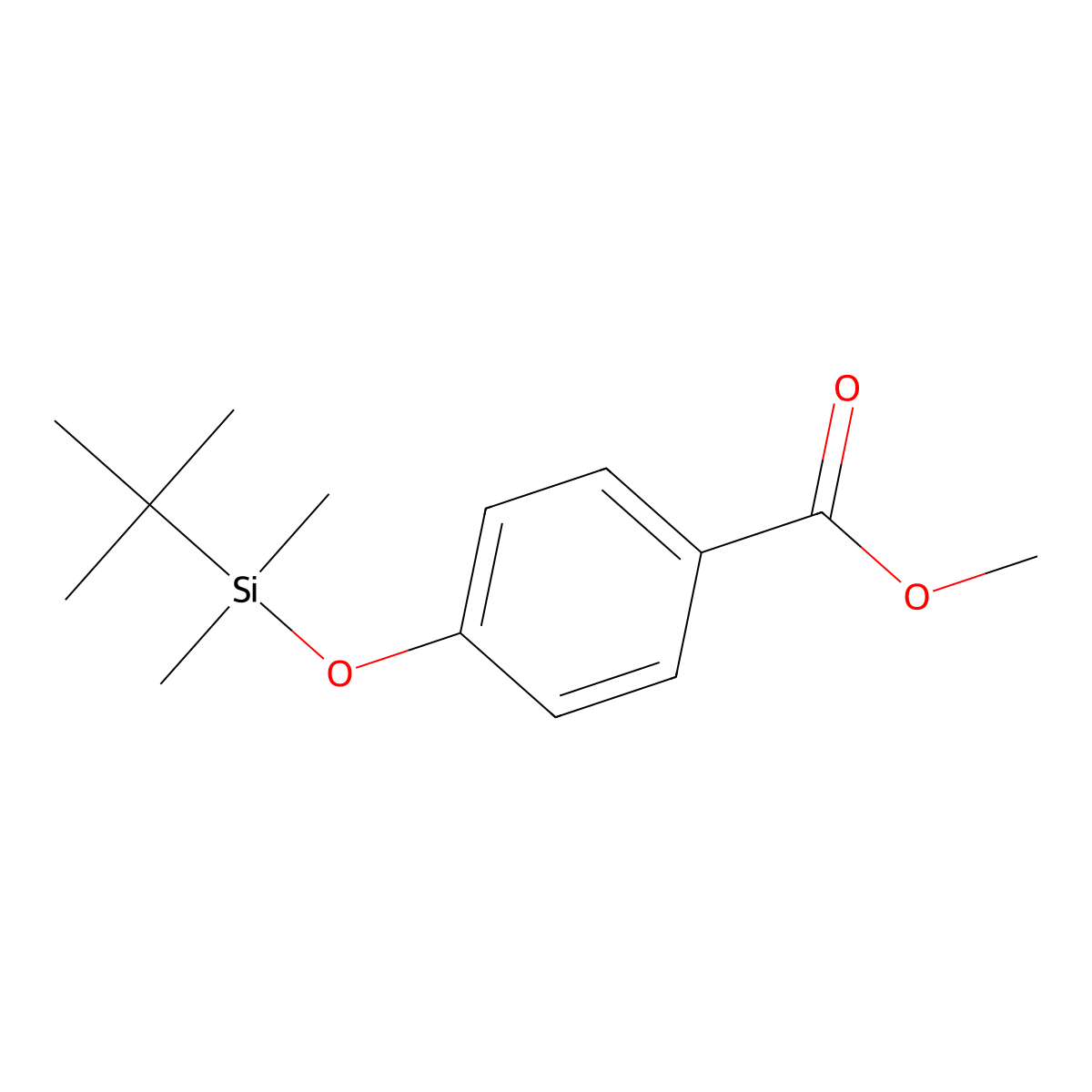 Methyl 4-((tert-butyldimethylsilyl)oxy) benzoate molecular structure, CAS 133642-20-3