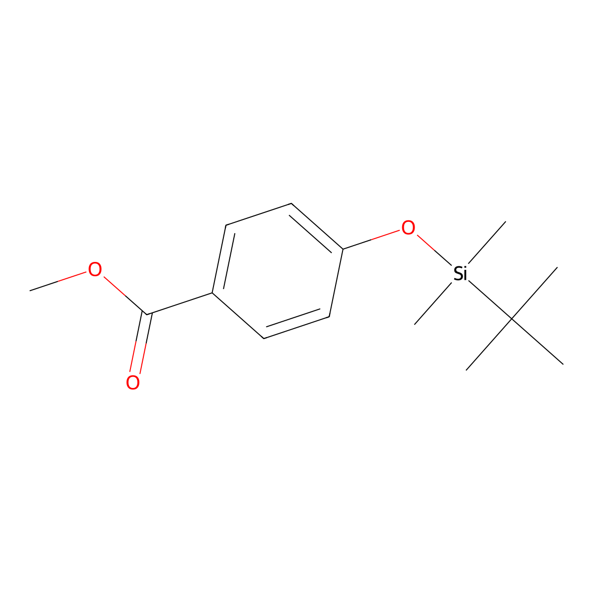 Methyl 4-((tert-butyldimethylsilyl)oxy) benzoate molecular structure, CAS 133642-20-3