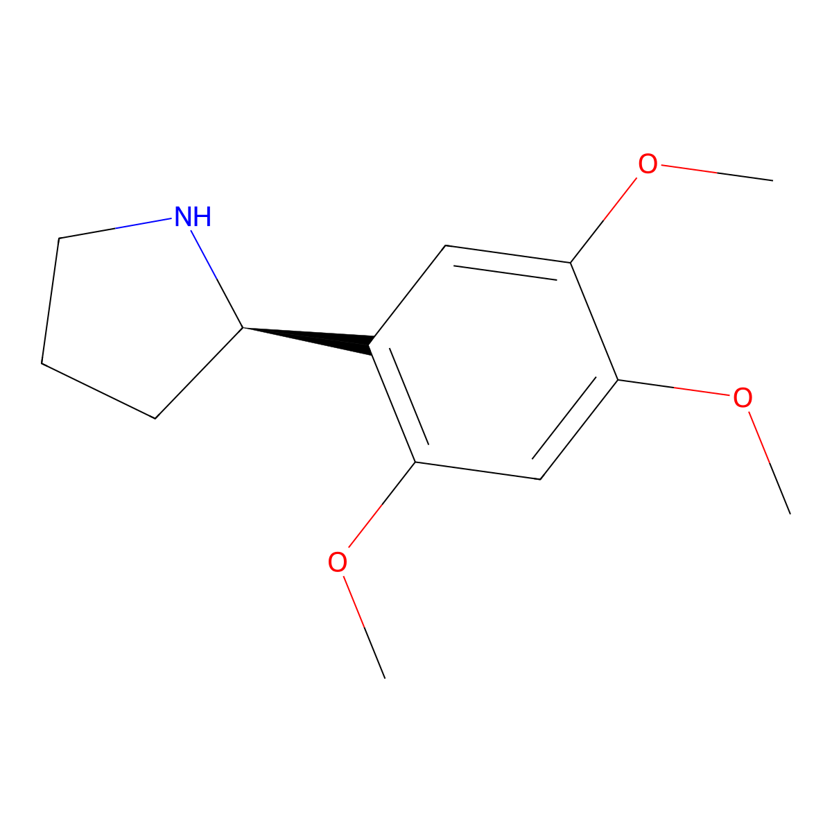 (R)-2-(2,4,5-Trimethoxyphenyl)pyrrolidine molecular structure, CAS 1336446-98-0