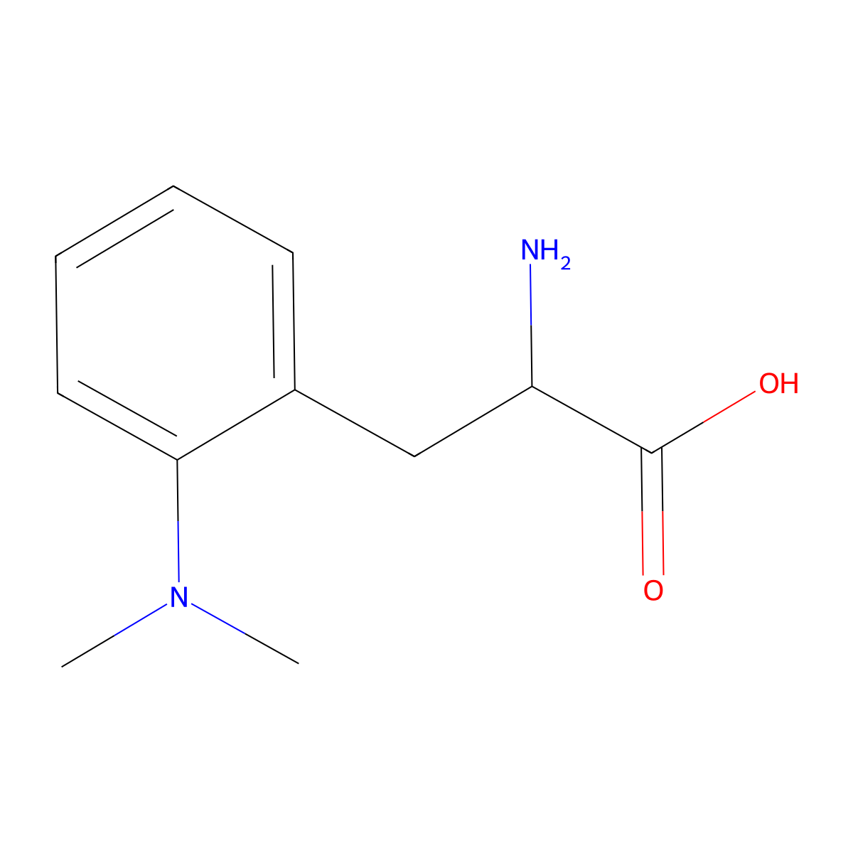 (R)-2-Amino-3-(2-(dimethylamino)phenyl)propanoic acid molecular structure, CAS 1336472-30-0