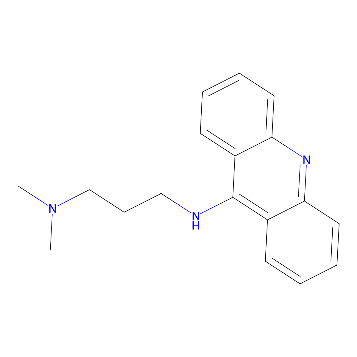 9-(3'-Dimethylaminopropylamino)acridine molecular structure, CAS 13365-37-2