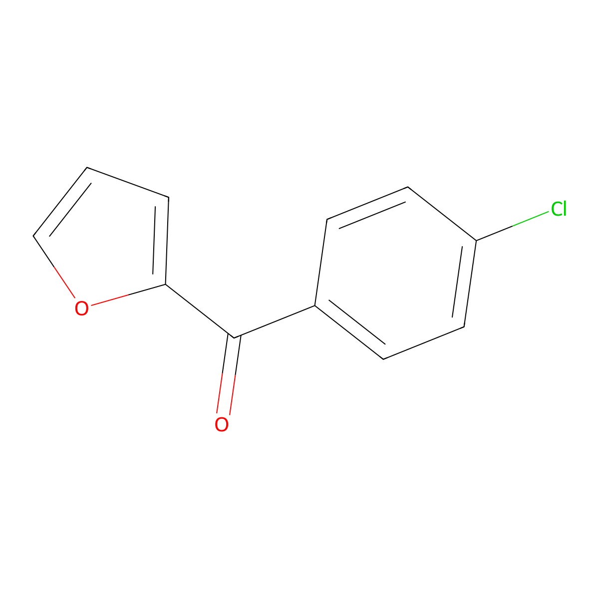 (4-Chlorophenyl)(2-furyl)methanone molecular structure, CAS 13365-63-4