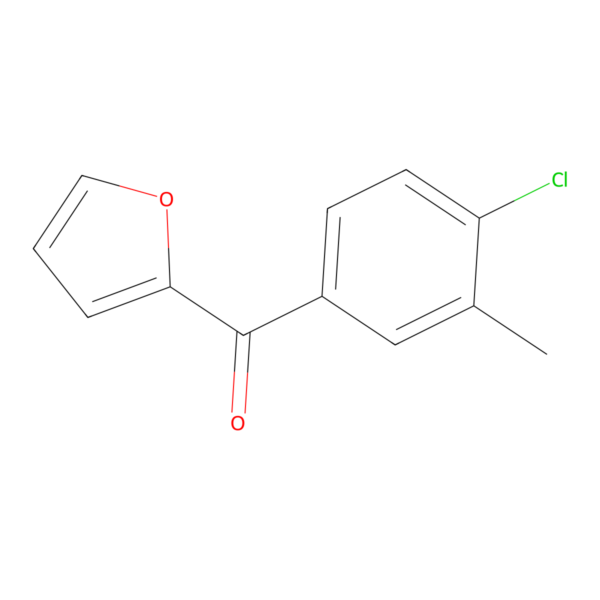 2-(4-Chloro-3-methylbenzoyl)furan molecular structure, CAS 13365-65-6