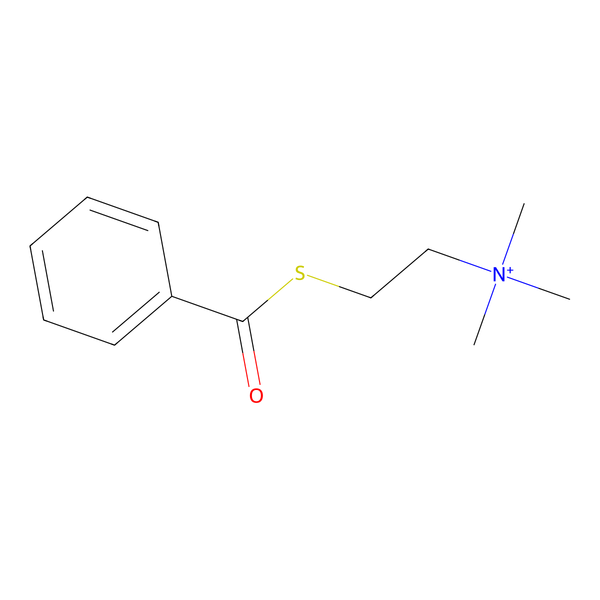 Benzoylthiocholine molecular structure, CAS 13365-71-4