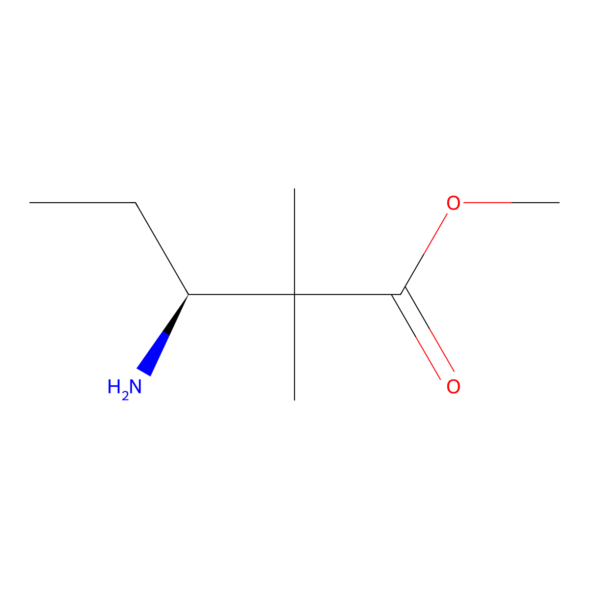 methyl (3S)-3-amino-2,2-dimethylpentanoate molecular structure, CAS 1336534-23-6