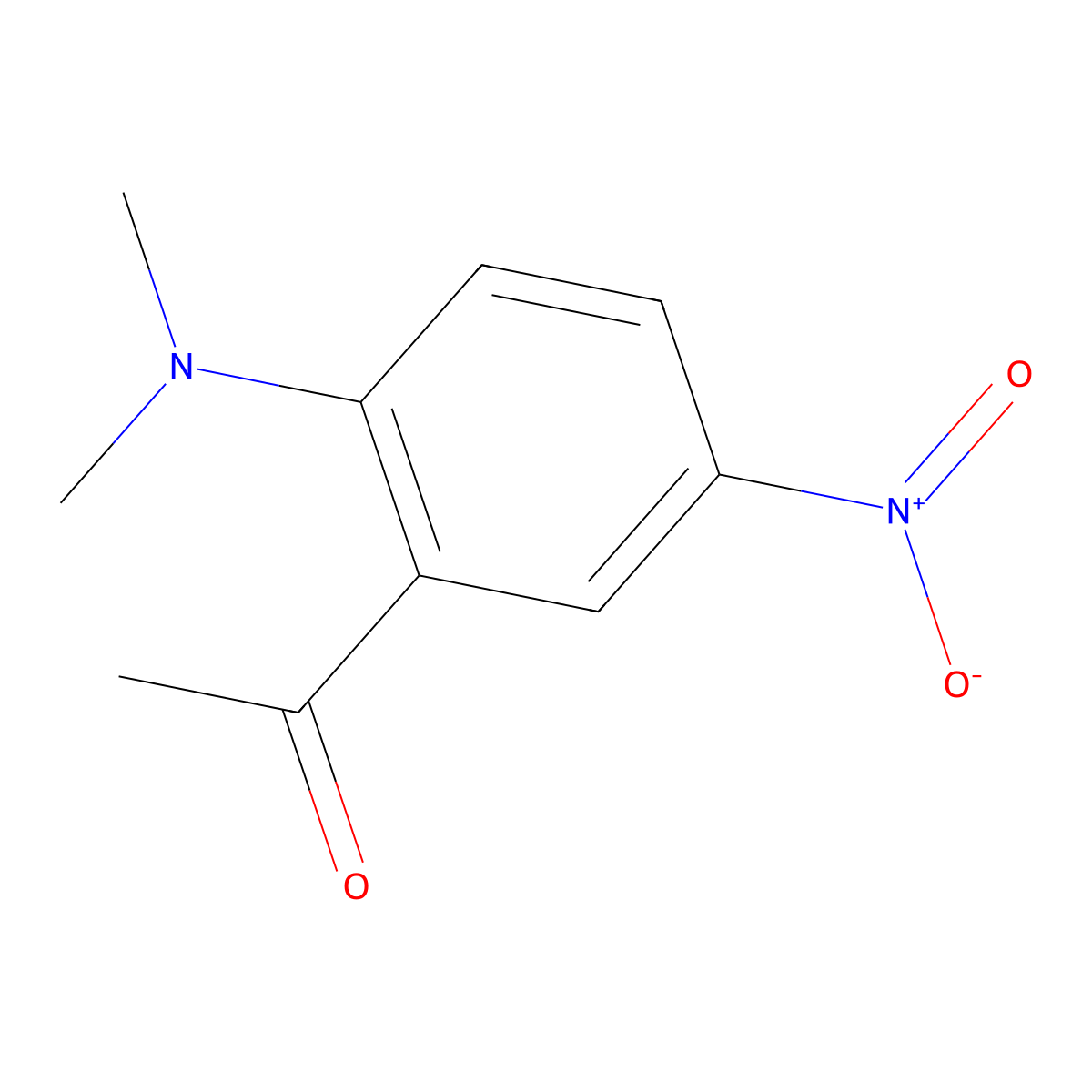1-(2-(Dimethylamino)-5-nitrophenyl)ethanone molecular structure, CAS 133659-66-2