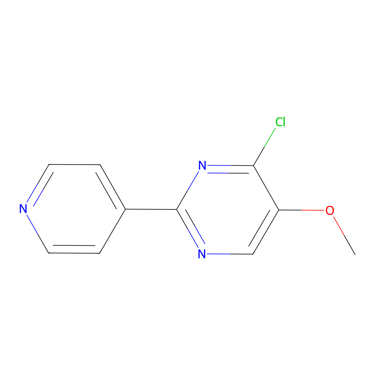 4-Chloro-5-methoxy-2-(pyridin-4-yl)pyrimidine molecular structure, CAS 133661-38-8