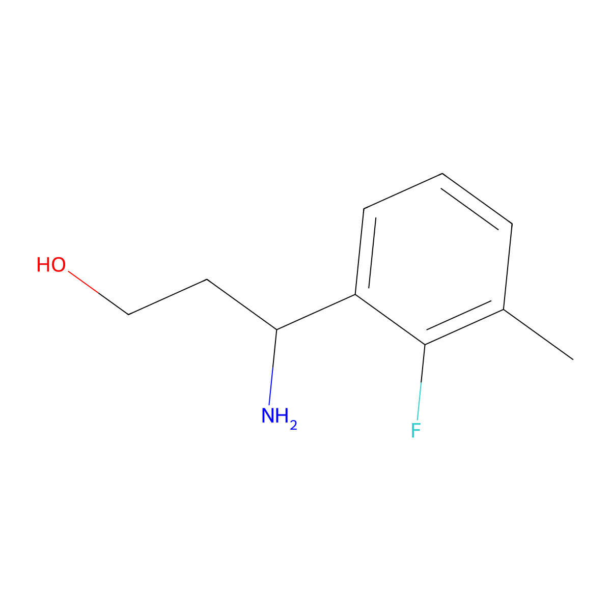 (3S)-3-Amino-3-(2-fluoro-3-methylphenyl)propan-1-OL molecular structure, CAS 1336651-70-7