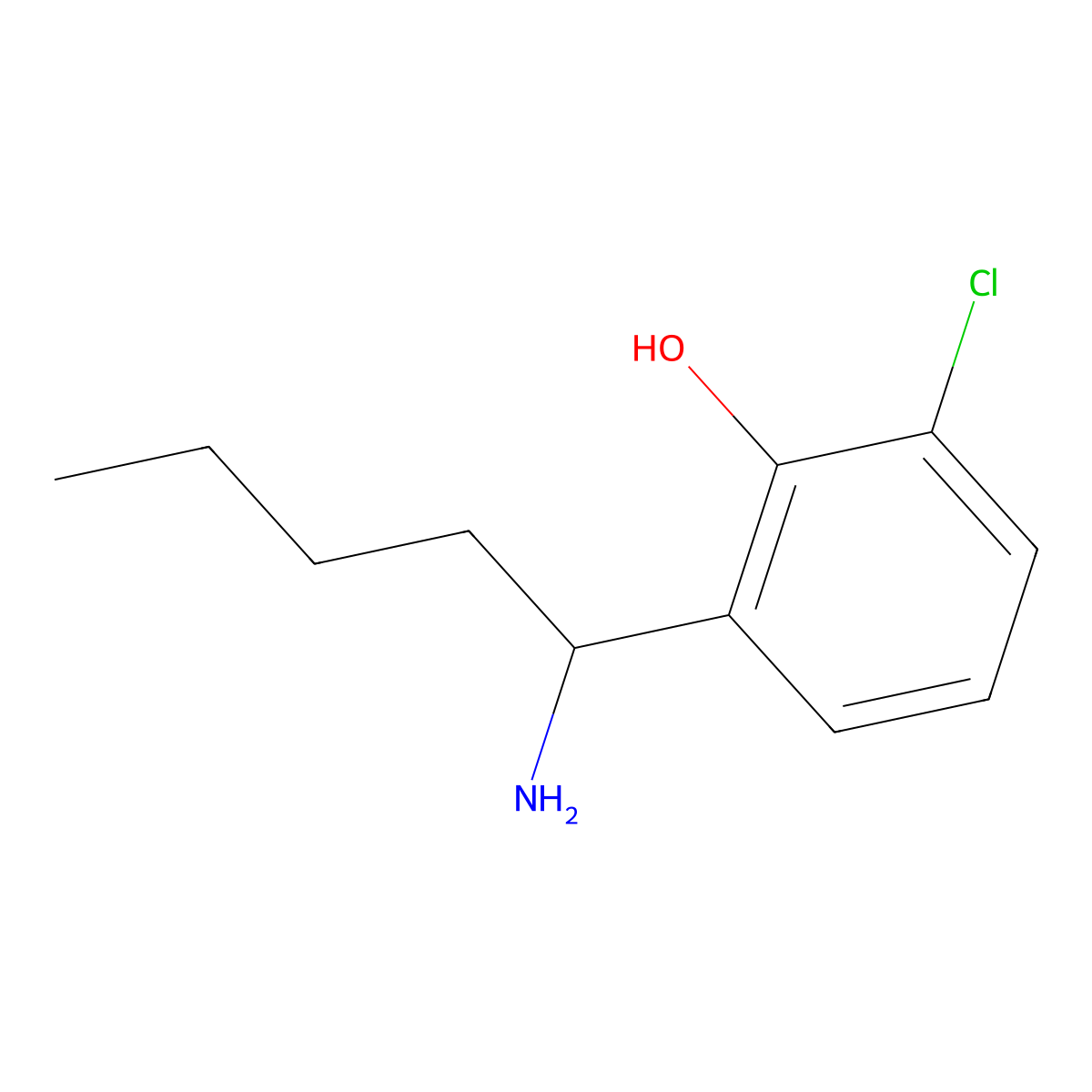 (S)-2-(1-Aminopentyl)-6-chlorophenol molecular structure, CAS 1336657-84-1
