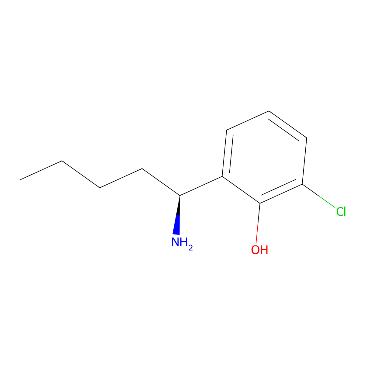 (S)-2-(1-Aminopentyl)-6-chlorophenol molecular structure, CAS 1336657-84-1