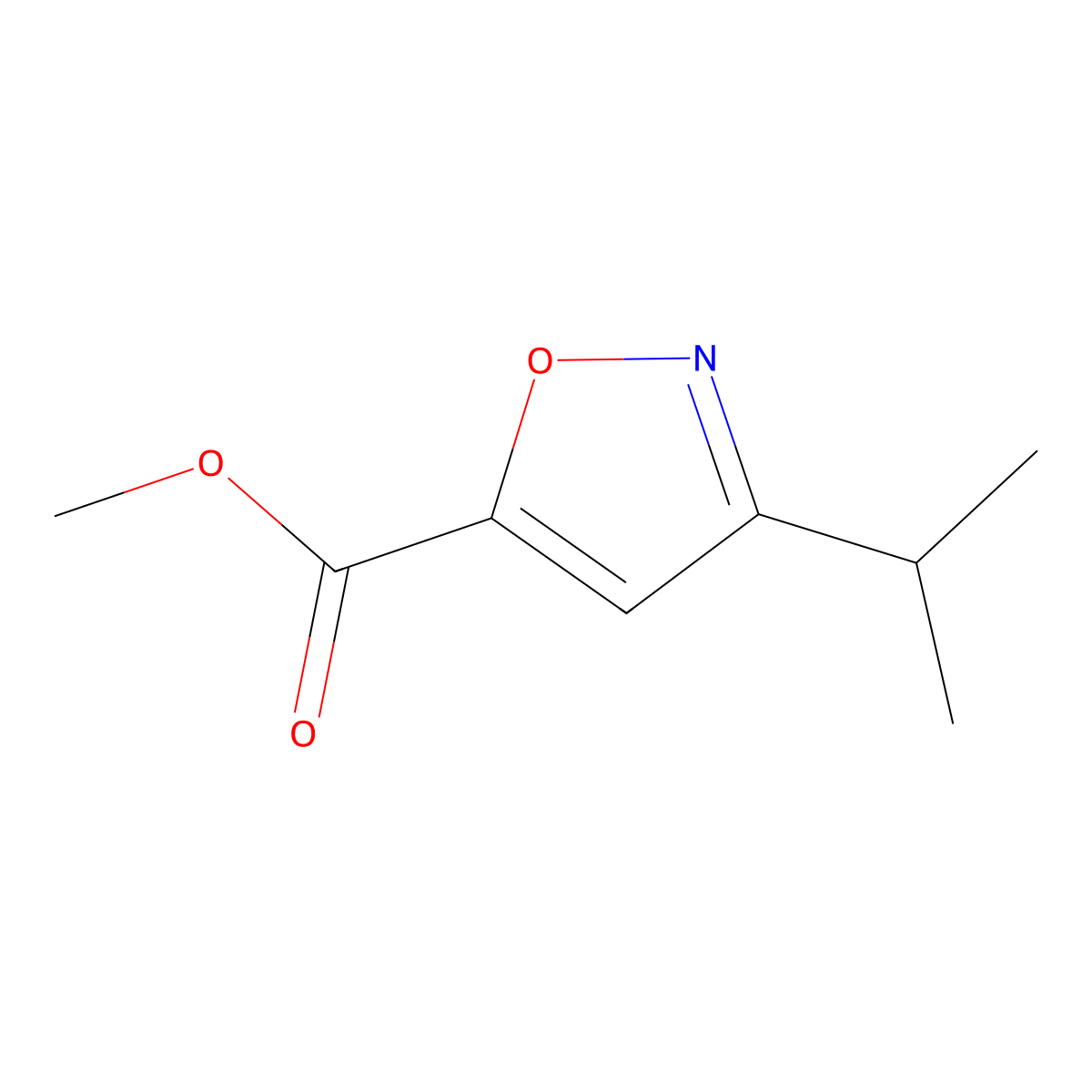 Methyl 3-isopropylisoxazole-5-carboxylate molecular structure, CAS 133674-35-8