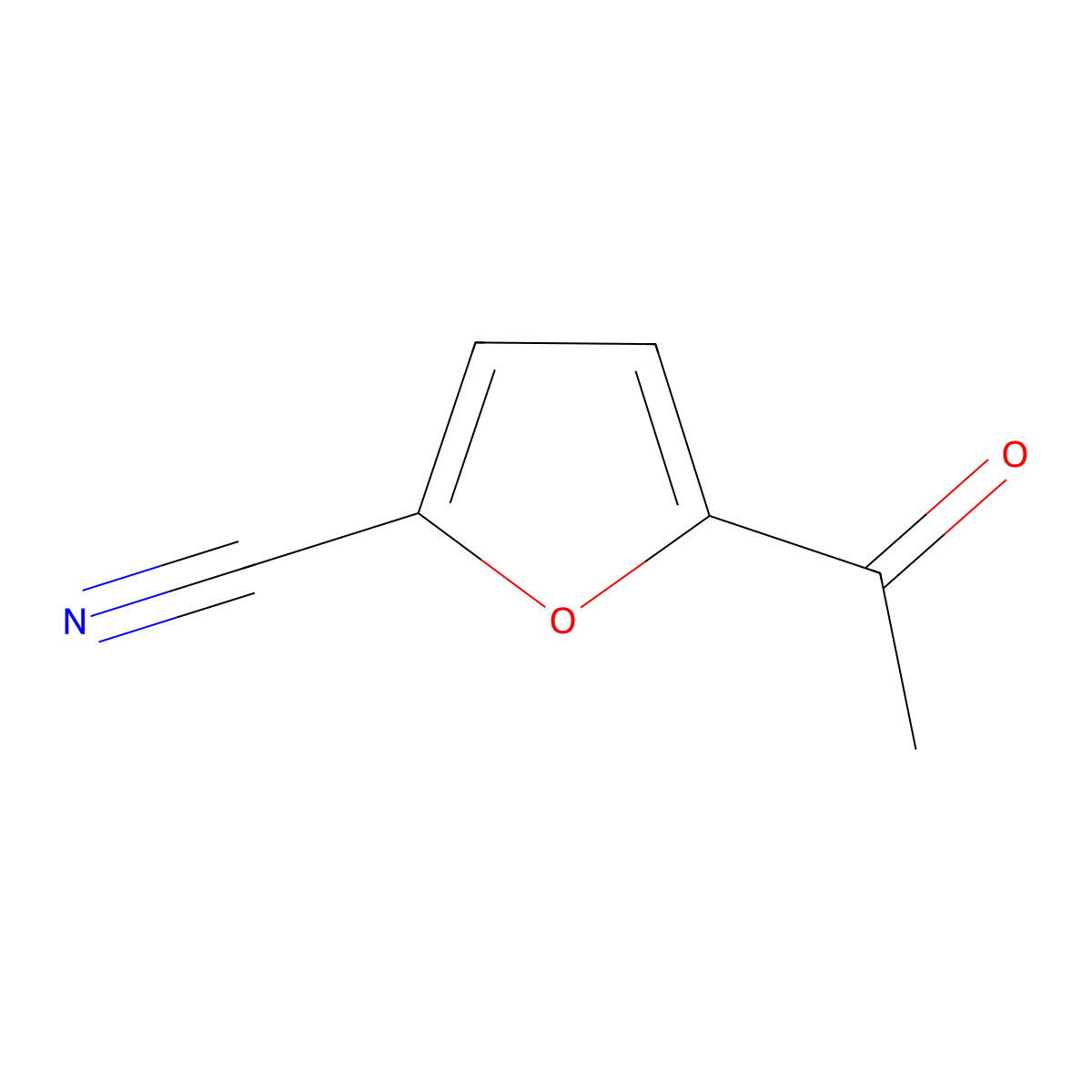 5-Acetylfuran-2-carbonitrile molecular structure, CAS 133674-71-2