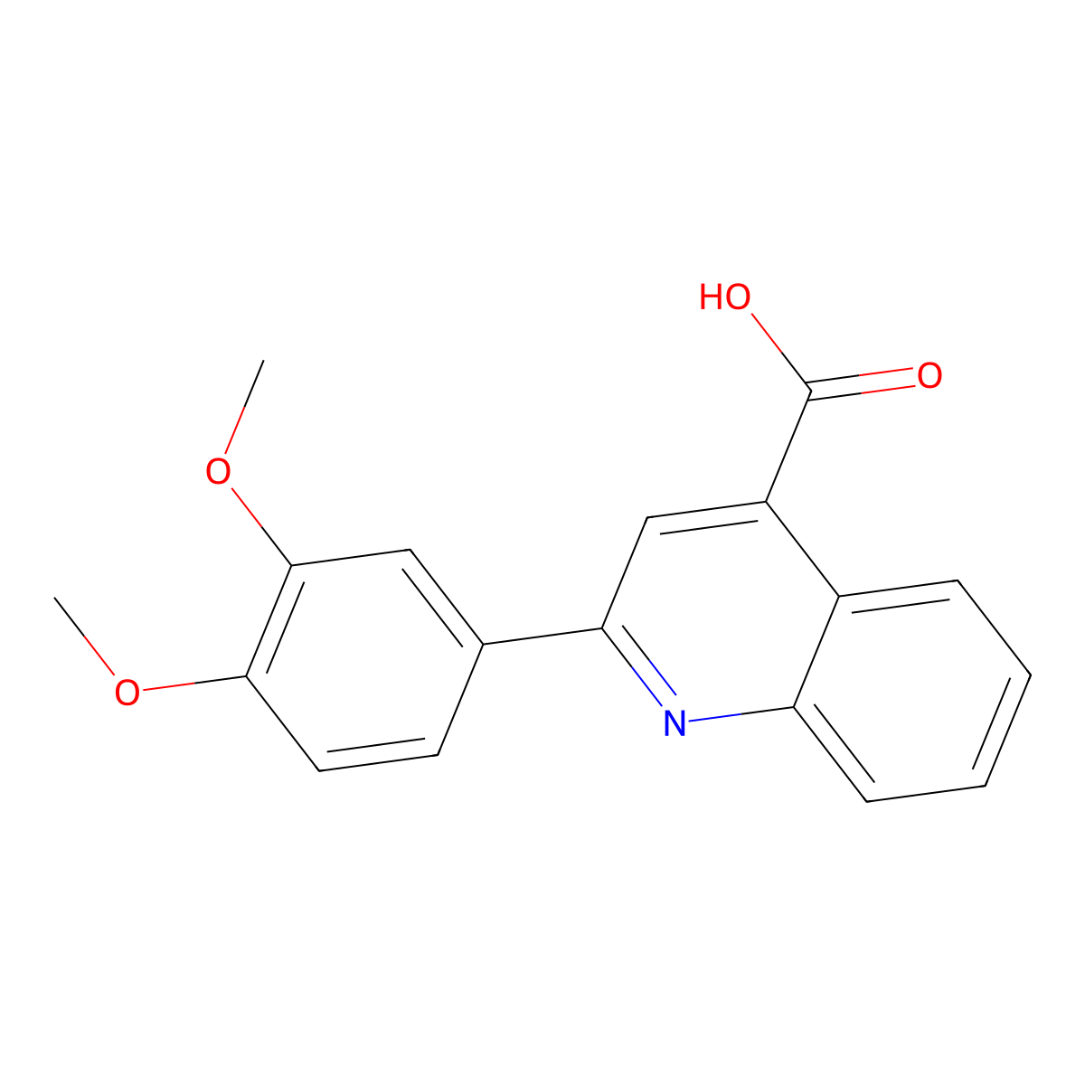 2-(3,4-Dimethoxyphenyl)quinoline-4-carboxylic acid molecular structure, CAS 133676-16-1