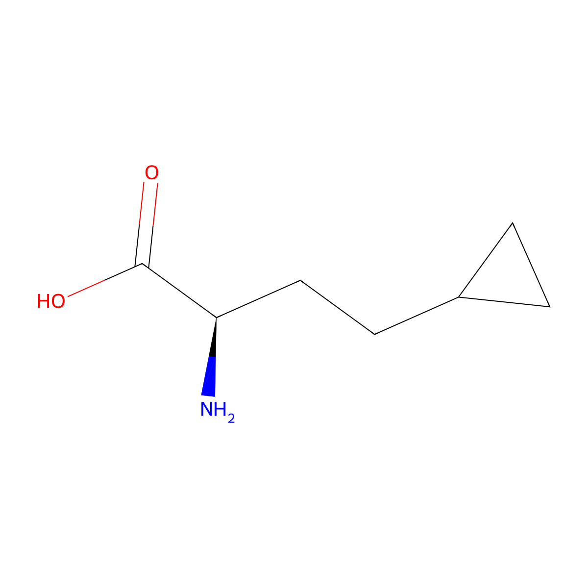 (R)-2-Amino-4-cyclopropylbutanoic acid molecular structure, CAS 1336799-85-9
