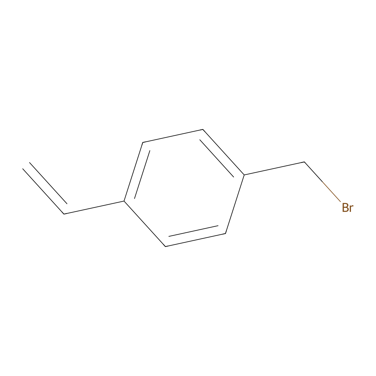 4-Vinylbenzyl bromide molecular structure, CAS 13368-25-7